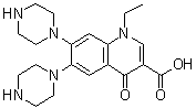 1-Ethyl-1,4-dihydro-4-oxo-6,7-di-1-piperazinyl-3-quinolinecarboxylic acid molecular structure (CAS 177554-64-2)