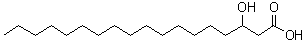 structure of CAS# 17773-30-7, 3-Hydroxystearic acid;3-Hydroxyoctadecanoic acid; beta-Hydroxyoctadecanoic acid; beta-Hydroxystearic acid