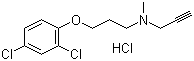 N-甲基-N-丙炔基-3-(2,4-二氯苯氧基)丙胺盐酸盐分子结构 (CAS 17780-75-5)