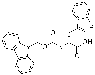 structure of CAS# 177966-61-9, (alphaR)-alpha-[[(9H-Fluoren-9-ylmethoxy)carbonyl]amino]benzo[b]thiophene-3-propanoic acid