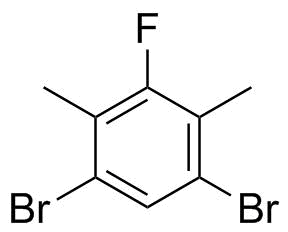 1,5-Dibromo-3-fluoro-2,4-dimethylbenzene molecular structure (CAS 1781113-11-8)