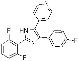 structure of CAS# 1784751-18-3, 4-[2-(2,6-Difluorophenyl)-4-(4-fluorophenyl)-1H-imidazol-5-yl]pyridine