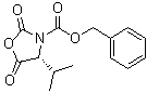 structure of CAS# 178614-85-2, (R)-4-(1-Methylethyl)-2,5-dioxo-3-oxazolidinecarboxylic acid phenylmethyl ester