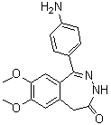 1-(4-Aminophenyl)-3,5-dihydro-7,8-dimethoxy-4H-2,3-benzodiazepin-4-one molecular structure (CAS 178616-26-7)