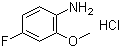 结构式 CAS# 178671-97-1, 4-氟-2-甲氧基苯胺盐酸盐