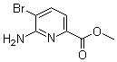 structure of CAS# 178876-82-9, Methyl 6-amino-5-bromopyridine-2-carboxylate;6-Amino-5-bromopyridine-2-carboxylic acid methyl ester