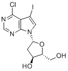 (2R,3S,5R)-5-(4-Chloro-5-iodo-7H-pyrrolo[2,3-d]pyrimidin-7-yl)-2-(hydroxymethyl)tetrahydrofuran-3-ol molecular structure (CAS 178995-71-6)