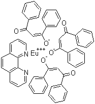 结构式 CAS# 17904-83-5, 三(二苯甲酰甲烷)单(菲罗啉)铒