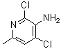 structure of CAS# 179056-98-5, 2,4-Dichloro-6-methyl-3-pyridinamine