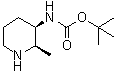 N-[(2R,3R)-2-Methyl-3-piperidinyl]carbamic acid 1,1-dimethylethyl ester molecular structure (CAS 1791402-58-8)