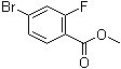 structure of CAS# 179232-29-2, 4-Bromo-2-fluorobenzoic acid methyl ester;Methyl 4-Bromo-2-fluorobenzoate