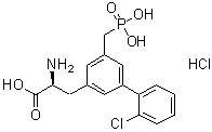 (S)-alpha-Amino-2'-chloro-5-(phosphonomethyl)-[1,1'-biphenyl]-3-propanoic acid hydrochloride molecular structure (CAS 179411-93-9)