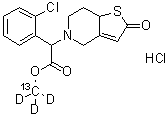 2-Oxo Clopidogrel-<sup>13</sup>C,d<sub>3</sub> Hydrochloride molecular structure (CAS 1794713-84-0)