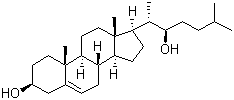 22(R)-羟基胆固醇分子结构 (CAS 17954-98-2)