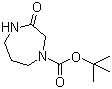 结构式 CAS# 179686-38-5, 3-氧代-1,4-二氮杂环庚烷-1-甲酸叔丁酯
