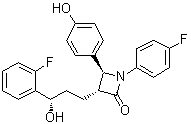 (3S,4R)-rel-1-(4-Fluorophenyl)-3-[(3R)-3-(2-fluorophenyl)-3-hydroxypropyl]-4-(4-hydroxyphenyl)-2-azetidinone molecular structure (CAS 1798008-25-9)