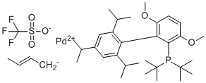 结构式 CAS# 1798782-17-8, Tbubrettphos 钯(烯丙基)三氟甲烷磺酸盐