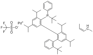 tBuXPhos Pd(allyl)Otf molecular structure (CAS 1798782-25-8)