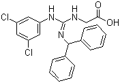 N-[[(3,5-Dichlorophenyl)amino][(diphenylmethyl)amino]methylene]-glycine molecular structure (CAS 180045-74-3)