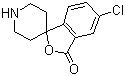 结构式 CAS# 180160-47-8, 5-氯螺[异苯并呋喃-1(3H),4'-哌啶]-3-酮