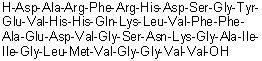 L-alpha-Aspartyl-L-alanyl-L-arginyl-L-phenylalanyl-L-arginyl-L-histidyl-L-alpha-aspartyl-L-serylglycyl-L-tyrosyl-L-alpha-glutamyl-L-valyl-L-histidyl-L-histidyl-L-glutaminyl-L-lysyl-L-leucyl-L-valyl-L-phenylalanyl-L-phenylalanyl-L-alanyl-L-alpha-glutamyl-L-alpha-aspartyl-L-valylglycyl-L-seryl-L-asparaginyl-L-lysylglycyl-L-alanyl-L-isoleucyl-L-isoleucylglycyl-L-leucyl-L-methionyl-L-valylglycylglycyl-L-valyl-L-valine molecular structure (CAS 1802084-01-0)