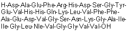L-alpha-Aspartyl-L-alanyl-L-alpha-glutamyl-L-phenylalanyl-L-arginyl-L-histidyl-L-alpha-aspartyl-L-serylglycyl-L-tyrosyl-L-alpha-glutamyl-L-valyl-L-histidyl-L-histidyl-L-glutaminyl-L-lysyl-L-leucyl-L-valyl-L-phenylalanyl-L-phenylalanyl-L-alanyl-L-alpha-glutamyl-L-alpha-aspartyl-L-valylglycyl-L-seryl-L-asparaginyl-L-lysylglycyl-L-alanyl-L-isoleucyl-L-isoleucylglycyl-L-leucyl-L-norleucyl-L-valylglycylglycyl-L-valyl-L-valine molecular structure (CAS 1802086-31-2)
