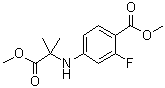 2-Fluoro-4-[(2-methoxy-1,1-dimethyl-2-oxoethyl)amino]benzoic acid methyl ester molecular structure (CAS 1802242-47-2)