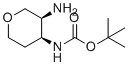 tert-butyl N-[(3S,4S)-3-aminooxan-4-yl]carbamate molecular structure (CAS 1802334-66-2)