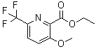 3-Methoxy-6-(trifluoromethyl)-2-pyridinecarboxylic acid ethyl ester molecular structure (CAS 1803882-38-3)