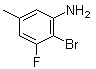 2-溴-3-氟-5-甲基苯胺分子结构 (CAS 1805421-04-8)