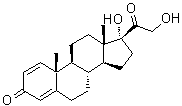 17,21-二羟基孕甾-1,4-二烯-3,20-二酮分子结构 (CAS 1807-14-3)