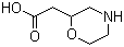 structure of CAS# 180863-27-8, 2-Morpholineacetic acid;Morpholin-2-ylacetic acid