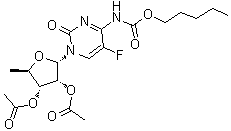 N-[1-(2,3-Di-O-acetyl-5-deoxy-alpha-D-ribofuranosyl)-5-fluoro-1,2-dihydro-2-oxo-4-pyrimidinyl]carbamic acid pentyl ester molecular structure (CAS 1810778-34-7)