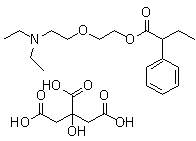 Butamirate citrate molecular structure (CAS 18109-81-4)