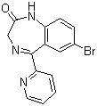 structure of CAS# 1812-30-2, Bromazepam;7-Bromo-5-(2-pyridyl)-3H-1,4-benzodiaxepin-2(1H)-one
