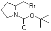 2-(溴甲基)吡咯烷-1-甲酸叔丁酯分子结构 (CAS 181258-46-8)