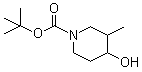 N-Boc-3-methyl-4-hydroxypiperidine molecular structure (CAS 181269-70-5)