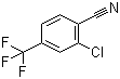 结构式 CAS# 1813-33-8, 2-氯-4-三氟甲基苯腈; 3-氯-4-氰基三氟甲苯
