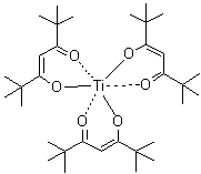Tris(2,2,6,6-tetramethyl-3,5-heptanedionato)titanium molecular structure (CAS 181418-64-4)