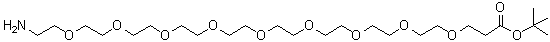 30-amino-4,7,10,13,16,19,22,25,28-Nonaoxatriacontanoic acid 1,1-dimethylethyl ester molecular structure (CAS 1818294-44-8)