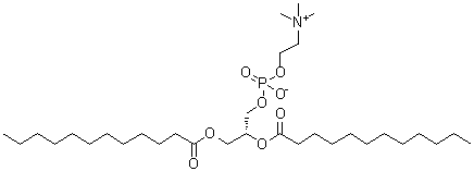 structure of CAS# 18194-25-7, L-alpha-Dilauroylglyceryl-3-phosphorylcholine;Dilauryllecithin; L-Dilauroyllecithin; L-alpha-Di(dodecanoyl) lecithin; L-alpha-Dilauroyl phosphatidylcholine