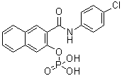 N-(4-Chlorophenyl)-3-(phosphonooxy)-2-naphthalenecarboxamide molecular structure (CAS 18228-17-6)