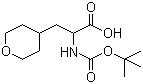 structure of CAS# 182287-51-0, 2-N-Boc-Amino-3-(4-tetrahydropyranyl)propionic acid;2-N-(tert-Butoxycarbonyl)amino-3-(4-tetrahydropyranyl)propionic acid