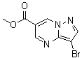 结构式 CAS# 1823420-32-1, 3-溴吡唑并[1,5-a]嘧啶-6-羧酸甲酯
