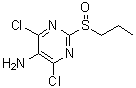 4,6-Dichloro-2-(propylsulfinyl)-5-pyrimidinamine molecular structure (CAS 1823431-32-8)