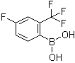 结构式 CAS# 182344-16-7, (4-氟-2-三氟甲基苯基)硼酸