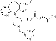 Rupatadine fumarate molecular structure (CAS 182349-12-8)
