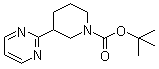 3-(2-Pyrimidinyl)-1-piperidinecarboxylic acid tert-butyl ester molecular structure (CAS 182416-13-3)