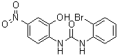 结构式 CAS# 182498-32-4, N-(2-羟基-4-硝基苯基)-N'-(2-溴苯基)脲