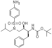 tert-Butyl [(1S,2R)-3-[[(4-aminophenyl)sulfonyl](isobutyl)amino]-1-benzyl-2-hydroxypropyl]carbamate molecular structure (CAS 183004-94-6)